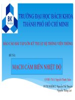 BÁO CÁO BÀI TẬP LỚN KỸ THUẬT HỆ THỐNG VIỄN THÔNG ĐỀ TÀI MẠCH CẢM BIẾN NHIỆT ĐỘ