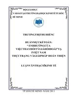 Chuẩn mực kế toán ảnh hưởng của việc thay đổi tỷ giá hối đoái tại việt nam thực trạng và giải pháp hoàn thiện luận văn thạc sĩ 