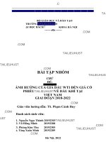 ẢNH HƯỞNG của GIÁ dầu WTI đến GIÁ cổ PHIẾU về dầu KHÍ tại VIỆT NAM GIAI đoạn 2018 2022 