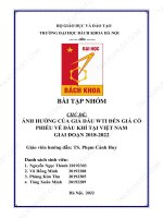 ẢNH HƯỞNG của GIÁ dầu WTI đến GIÁ cổ PHIẾU về dầu KHÍ tại VIỆT NAM GIAI đoạn 2018 2022 