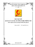 Quản lý dự án xây dựng website bán quần áo