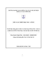 Vấn đề biện chứng giữa cá nhân và xã hội trong triết học Mác - Lênin và ý nghĩa của nó đối với cuộc sống và việc học tập của sinh viên hiện nay