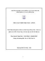 Vấn đề biện chứng giữa cá nhân và xã hội trong triết học mác   lênin và ý nghĩa của nó đối với cuộc sống và việc học tập của sinh viên hiện nay 