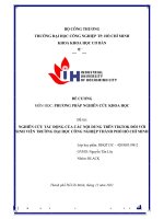 NGHIÊN cứu tác ĐỘNG của các nội DUNG TRÊN TIKTOK đối với SINH VIÊN TRƯỜNG đại học CÔNG NGHIỆP THÀNH PHỐ hồ CHÍ MINH 