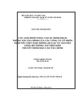 Các giải pháp nâng cao sự minh bạch thông tin tài chính của các công ty cổ phần niêm yết việt nam thông qua sự tư nguyện công bố 
