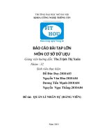 BÁO cáo bài tập lớn môn cơ sở dữ LIỆU đề tài QUẢN lí NHÂN sự (ĐẢNG VIÊN) 