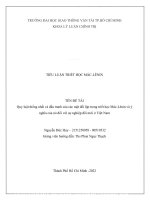 ĐỀ tài quy luật thống nhất và đấu tranh của các mặt đối lập trong triết học mác lênin và ý nghĩa của nó đối với sự nghiệp đổi mới ở việt nam 