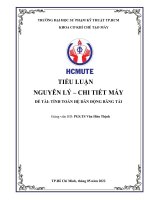 Tiểu luận Nguyên lý Chi tiết máy đề tài Tính toán hệ thống dẫn động băng tải đề 5