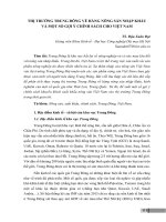 THỊ TRƯỜNG TRUNG ĐÔNG VỀ HÀNG NÔNG SẢN NHẬP KHẨU VÀ MỘT SỐ GỢI Ý CHÍNH SÁCH CHO VIỆT NAM