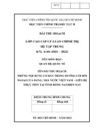 QUAN HỆ QUỐC TẾ NHỮNG NỘI DUNG CƠ BẢN TRONG ĐƯỜNG LỐI ĐỐI NGOẠI CỦA ĐẢNG, NHÀ NƯỚC VIỆT NAM – LIÊN HỆ THỰC TIỄN TẠI TỈNH ĐỒNG NAI HIỆN NAY