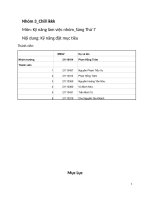 Môn kỹ năng làm việc nhóm sáng thứ 7 nội dung kỹ năng đặt mục tiêu 