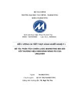 ĐỀ tài PHÂN TÍCH CHIẾN lược MARKETING MIX đối với THƯƠNG HIỆU KEM ĐÁNH RĂNG PS của UNILEVER 