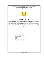 Tiểu luận kinh tế chính trị mác lê nin đề tài phân tích hàng hóa sức lao động của c mác – liên hệ vấn đề này đối với thị trường sức lao động ở nước ta hiện nay