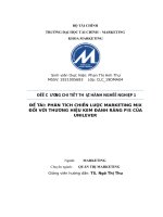 ĐỀ tài PHÂN TÍCH CHIẾN lược MARKETING MIX đối với THƯƠNG HIỆU KEM ĐÁNH RĂNG PS của UNILEVER 