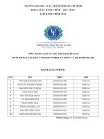 MÔN PHÁP LUẬT VỀ CHỦ THỂ KINH DOANH BUỔI THẢO LUẬN THỨ 2 DOANH NGHIỆP TƯ NHÂN V À HỘ KINH DOANH