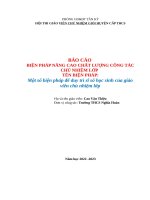 BÁO CÁO THI GVCN GIỎI 20222023