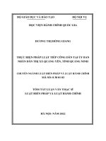 (TÓM tắt LUẬN văn THẠC sĩ) thực hiện pháp luật tiếp công dân tại ủy ban nhân dân xã quảng yên, tỉnh quảng ninh 