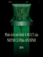 pHÂN TÍCH SWOT NGÂN HÀNG THƯƠNG mại cổ PHẦN AN BÌNH 