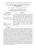 Factors affecting employee commitment of office staff in ho chi minh city (2) 
