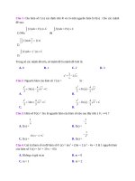 Bài tập Toán Thptqg 2022