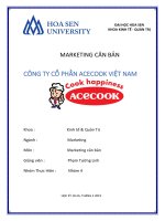 MARKETING căn bản CÔNG TY cổ PHẦN ACECOOK VIỆT NAM 
