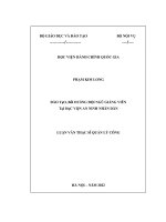 Đào tạo, bồi dưỡng đội ngũ giảng viên tại học viện an ninh nhân dân 