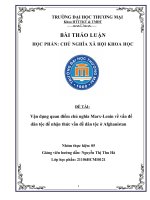 ĐỀ tài  vận dụng quan điểm chủ nghĩa marx lenin về vấn đề dân tộc để nhận thức vấn đề dân tộc ở afghanistan 