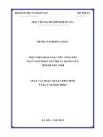 (LUẬN văn THẠC sĩ) thực hiện pháp luật tiếp công dân tại ủy ban nhân dân xã quảng yên, tỉnh quảng ninh 