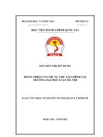 Hoàn thiện cơ chế tự chủ tài chính tại trường đại học luật hà nội 