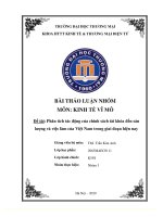 THẢO LUẬN NHÓM môn KINH tế vĩ mô đề tài phân tích tác động của chính sách tài khóa đến sản lượng và việc làm của việt nam trong giai đoạn hiện nay 