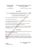 BẢNG GIÁ ĐẤT VÀ QUY ĐỊNH VỀ MỨC GIÁ CÁC LOẠI ĐẤT TRÊN ĐỊA BÀN TỈNH THÁI BÌNH NĂM 2014