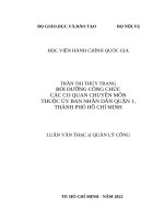 Bồi dưỡng công chức các cơ quan chuyên môn thuộc ủy ban nhân dân quận 1, thành phố hồ chí minh 