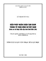 Biện pháp ngăn chặn tạm giam trong tố tụng hình sự việt nam (trên cơ sở thực tiễn địa bàn tỉnh đắk lắk) (tt) 