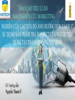 BÁO CÁO TIỂU LUẬN NGHIÊN CỨU CÁC YẾU TỐ ẢNH HƯỞNG ĐẾN HÀNH VI SỬ DỤNG SẢN PHẨM TRÀ XANH C2