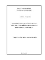 Thiết kế bộ công cụ tự đánh giá kỹ năng thích nghi và ứng biến nhanh cho sinh viên trường đại học vinh, nghệ an 