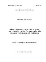 Đánh giá công chức cơ quan chuyên môn thuộc ủy ban nhân dân quận 10, thành phố hồ chí minh 