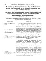 Mô hình lớp học đảo ngược của phương pháp blended learning và gợi ý phương pháp dạy học tất yếu trong chuyển đổi số của giáo dục đại học hiện nay