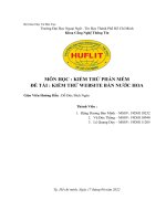 MÔN học  KIỂM THỬ PHẦN mềm đề tài  KIỂM THỬ WEBSITE bán nước HOA 