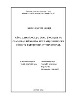 Nâng cao năng lực cung ứng dịch vụ vận chuyển giao nhận hàng hóa xuất nhập khẩu của công ty expeditors international