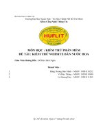 MÔN học  KIỂM THỬ PHẦN mềm đề tài  KIỂM THỬ WEBSITE bán nước HOA 