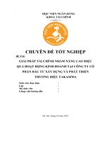 Chuyên đề tốt nghiệp khoa Tài Chính  Học viện Ngân Hàng: GIẢI PHÁP TÀI CHÍNH NHẰM NÂNG CAO HIỆU QUẢ HOẠT ĐỘNG KINH DOANH TẠI CÔNG TY CỔ PHẦN ĐẦU TƯ XÂY DỰNG VÀ PHÁT TRIỂN THƯƠNG HIỆU TAKASIMA