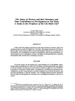 The status of women and their monetary and time contribution to development in viet nam a study in the periphery of ho chi minh city 