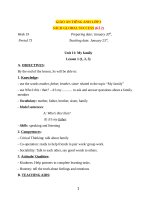 Giáo án tiếng anh lớp 3 sách global success (kì 2) chất lượng