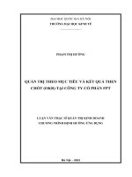 Quản trị theo mục tiêu và kết quả then chốt (OKR) tại công ty cổ phần FPT 