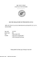 Bài thu hoạch hồ sơ tình huống số 10 môn kỹ năng của luật sư khi tham gia giải quyết các vụ án hành chính 