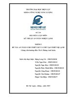 TIỂU LUẬN môn kỹ THUẬT AN TOÀN NHIỆT LẠNH NHÓM 3 đề tài AN TOÀN CHO THIẾT kế và CHẾ tạo THIẾT bị LẠNH 