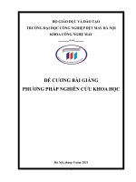 Đề cương bài giảng phương pháp nghiên cứu khoa học 