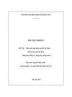 ĐỀ tài phân tích luận điểm của hồ chí minh dân ta xin nhớ chữ đồng đồng tình, đồng sức, đồng lòng, đồng minh 