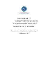 Tình huống học tập pháp luật về chủ thể kinh doanh 