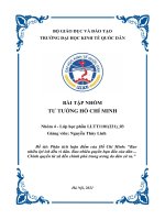 Đề tài phân tích luận điểm của hồ chí minh “bao nhiêu lợi ích đều vì dân  bao nhiêu quyền hạn đều của dân… chính quyền từ xã đến chính phủ trung ương do dân cử ra  